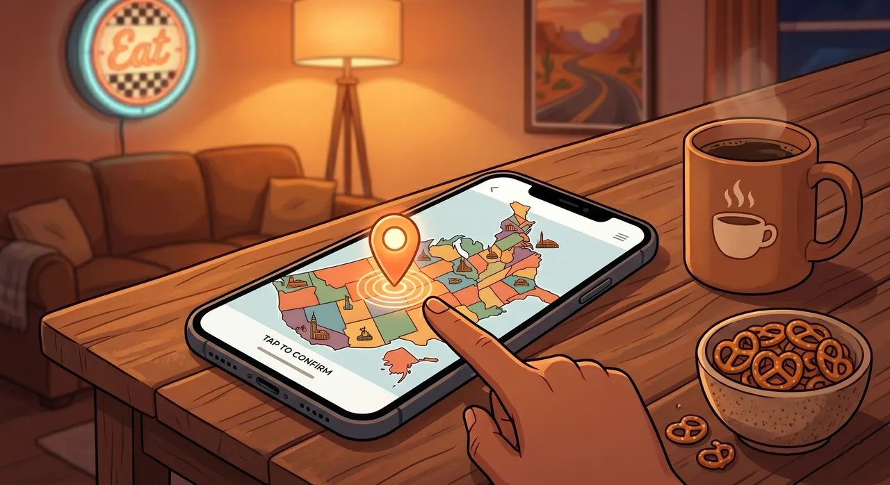 Players place a US city on the map in an American trivia map round