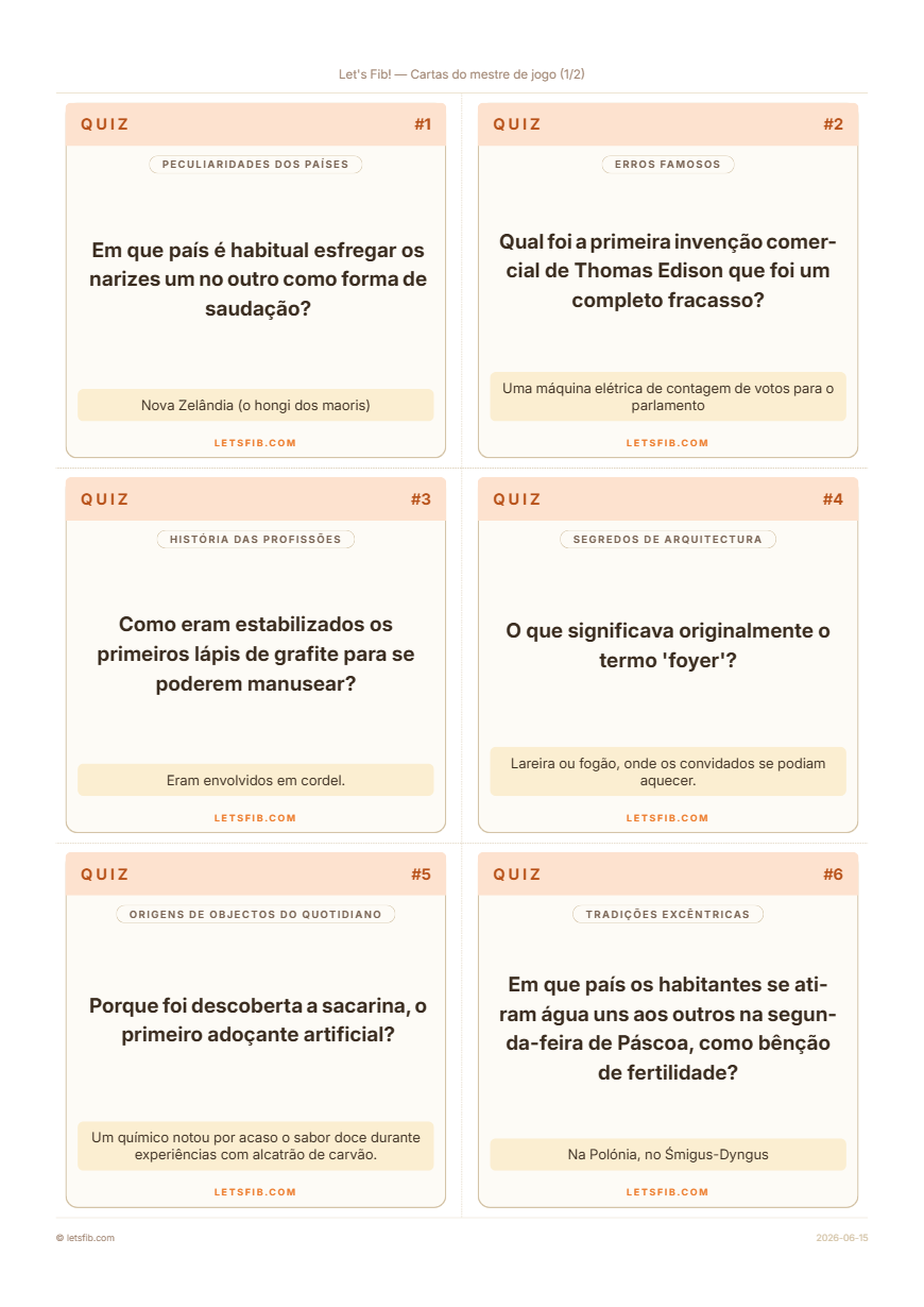 Cartas de jogo para imprimir em PDF