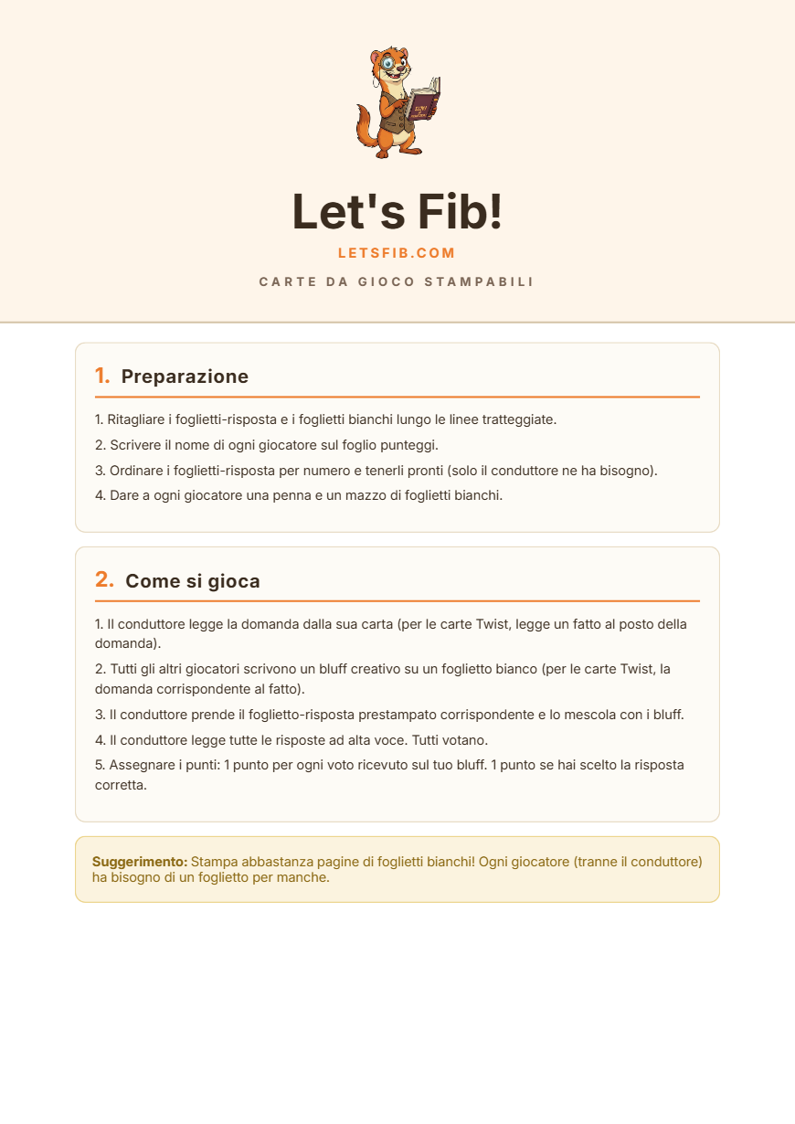 Istruzioni Print and Play