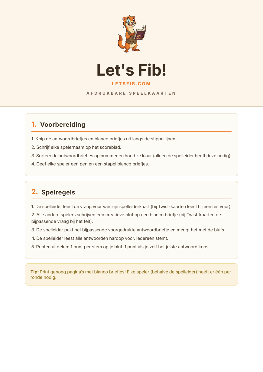 Print-and-play instructiepagina als PDF