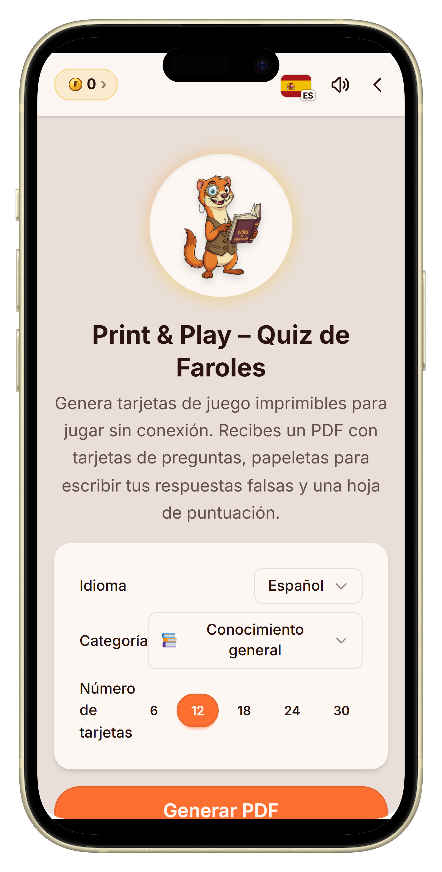Generador de juegos de cartas para imprimir