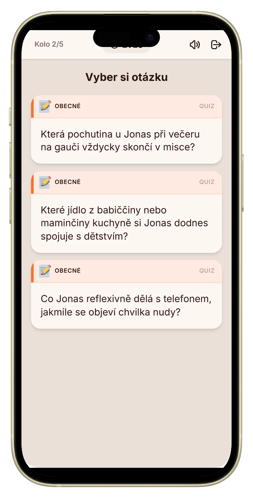Otázka režimu O mně v Let's Fib