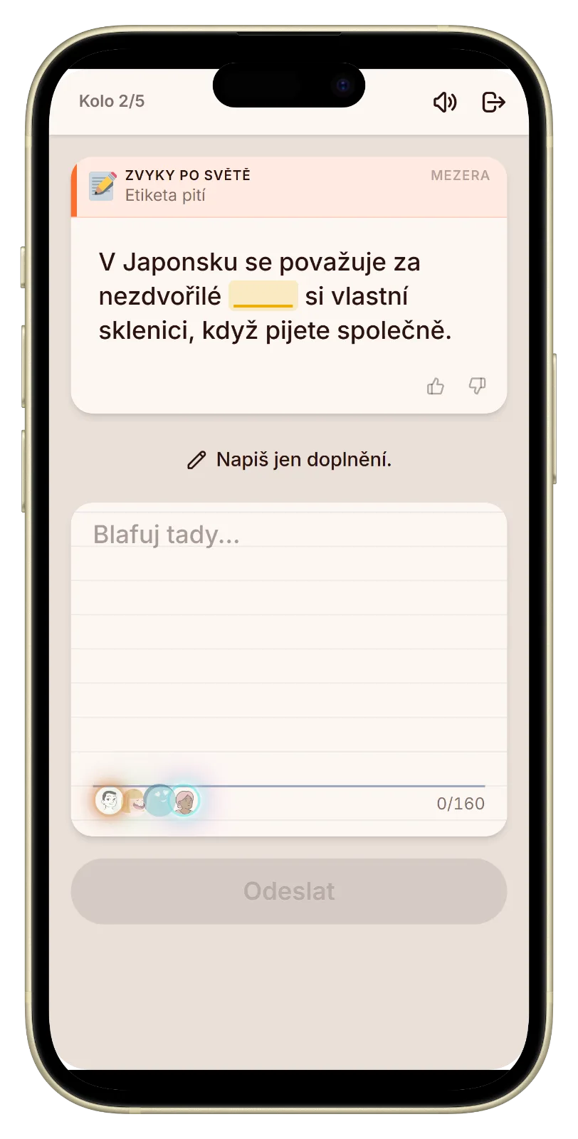 Let's Fib otázka v režimu pití
