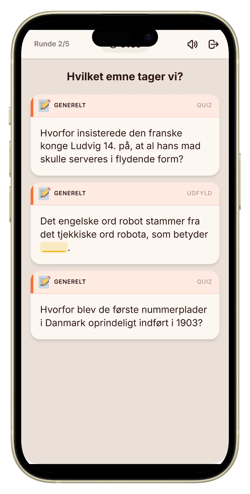 Let's Fib quizspørgsmål