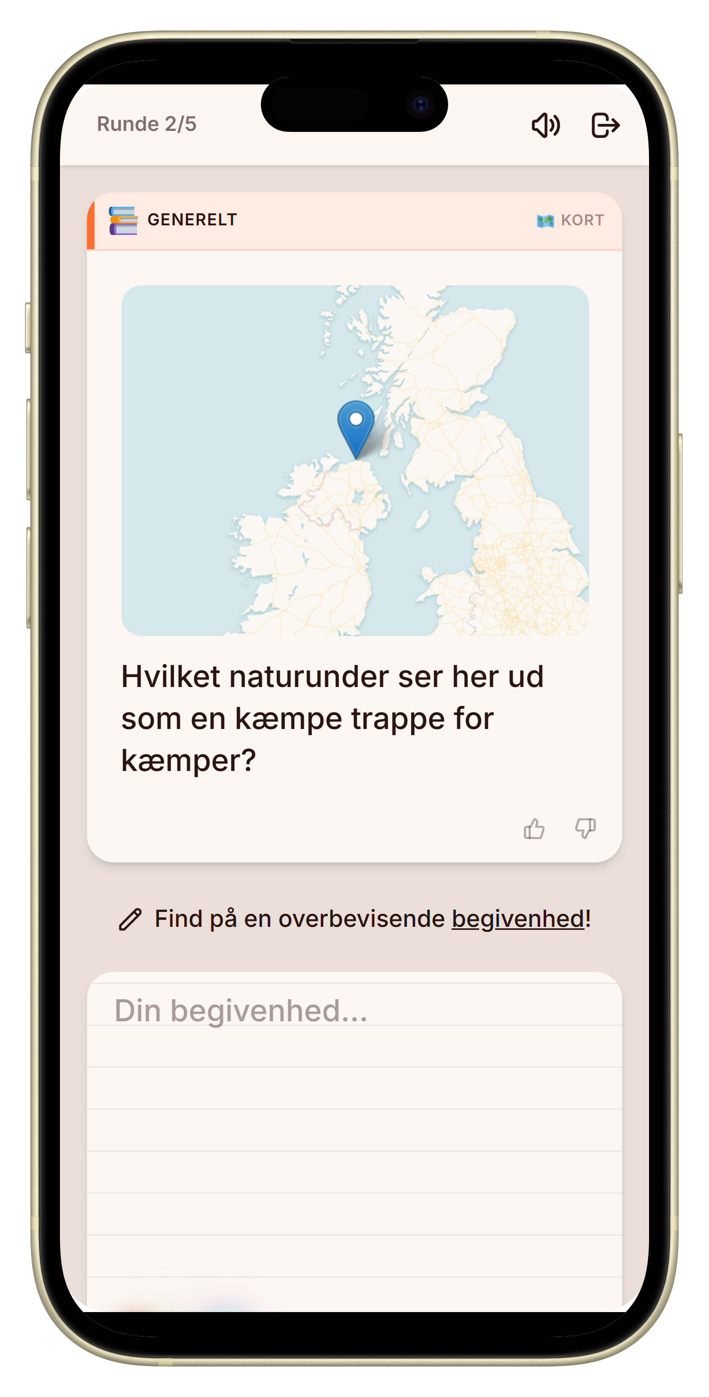 Let's Fib geoquiz på verdenskortet