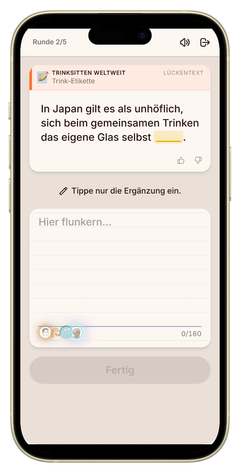 Let's Fib Trink-Modus Frage