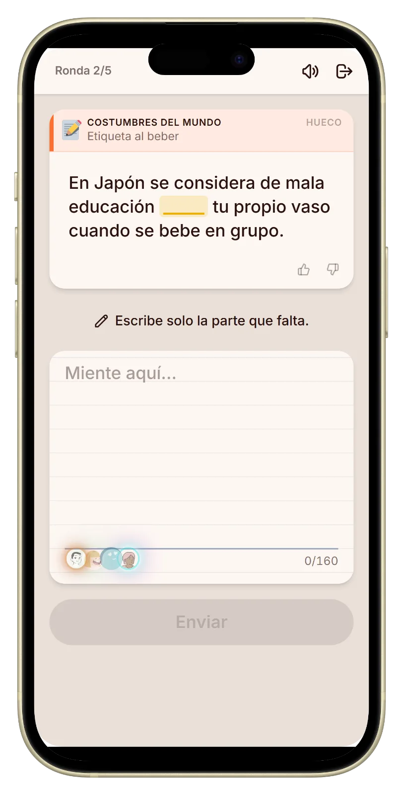 Let's Fib modo para beber pregunta