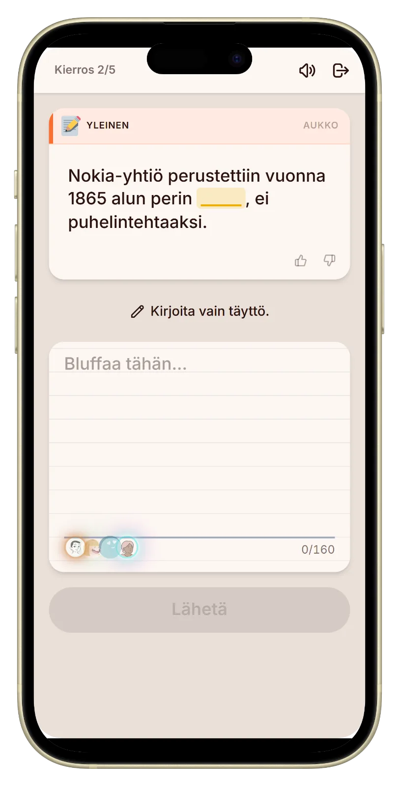 Vastauksen kirjoittaminen Let's Fibissä