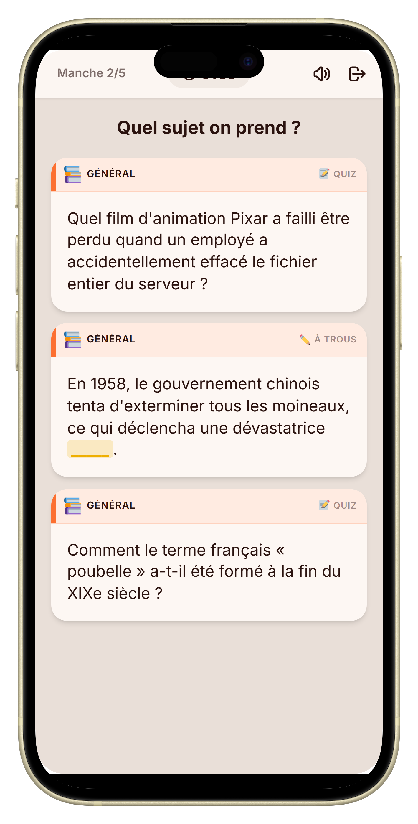 Let's Fib question quiz un jour de pluie