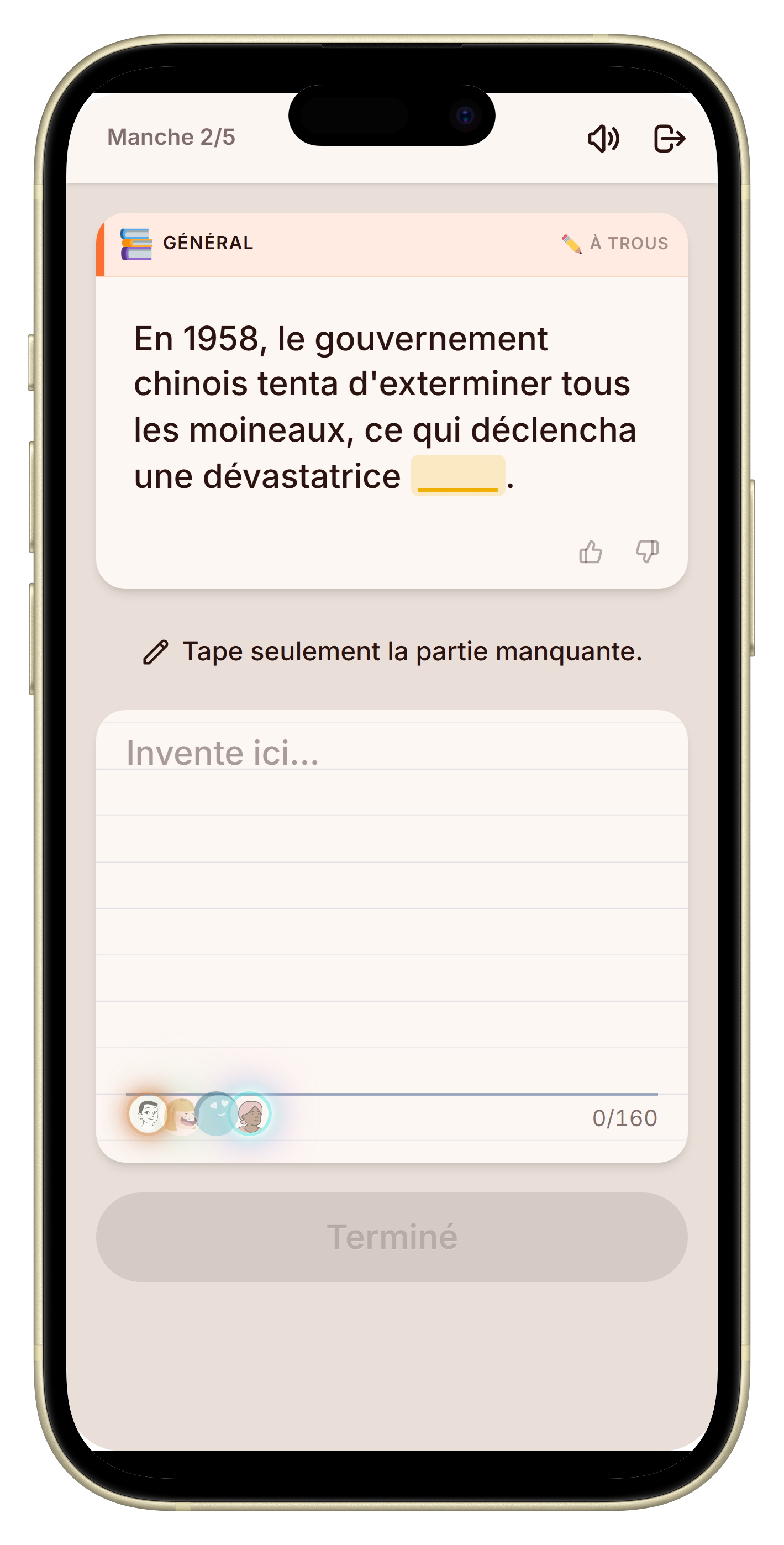 Let's Fib écrire une fausse réponse le matin