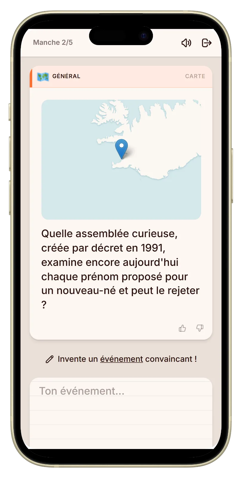 Let's Fib quiz géographique sur carte
