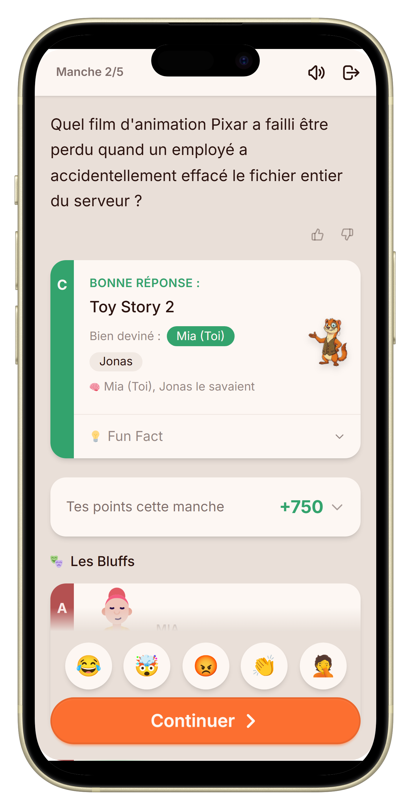 Let's Fib révélation à la fin de la manche