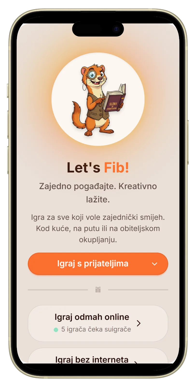 Let's Fib početna stranica