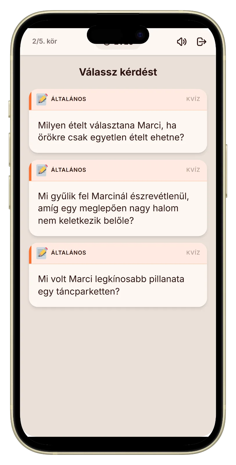 Let's Fib Rólam mód kérdés