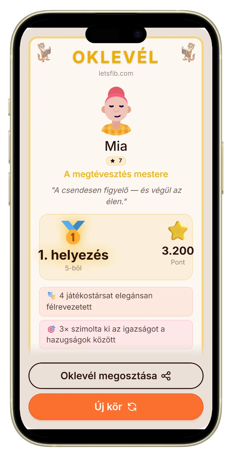 Let's Fib oklevél