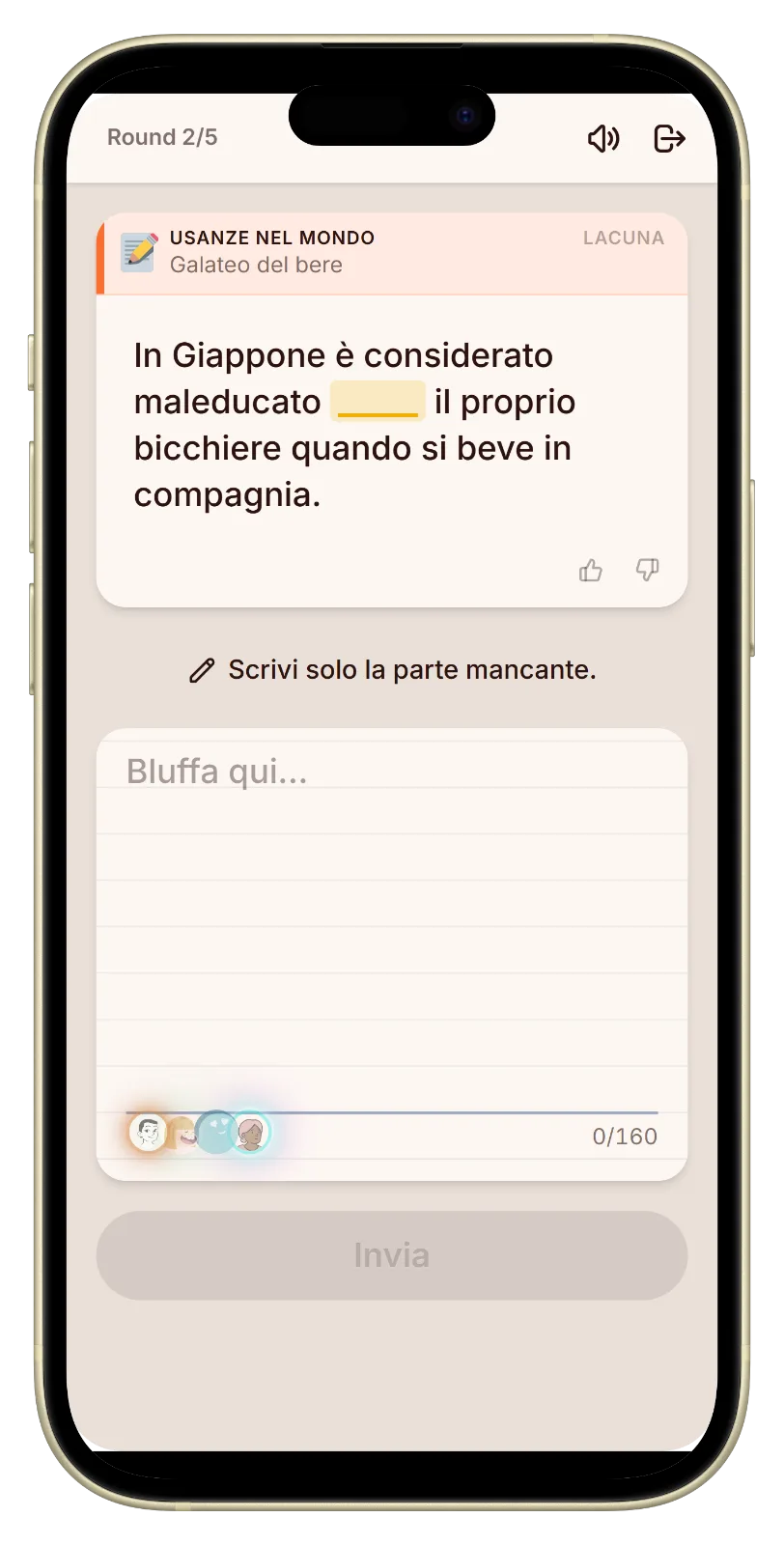 Let's Fib modalità bevuta domanda