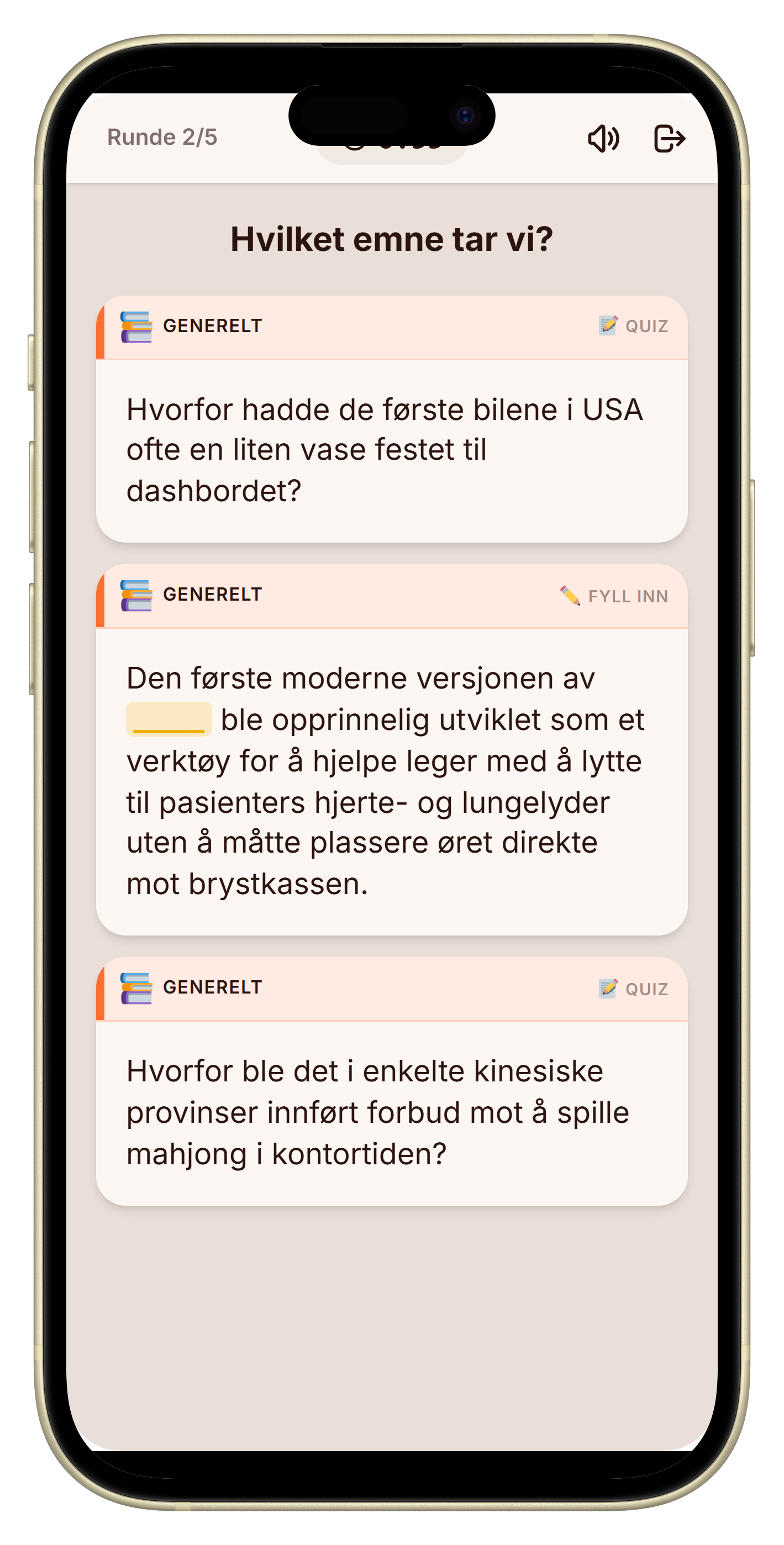 Let's Fib quizspørsmål