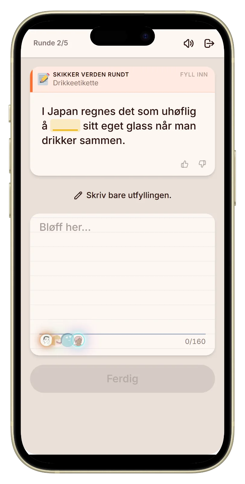 Let's Fib drikkemodus spørsmål