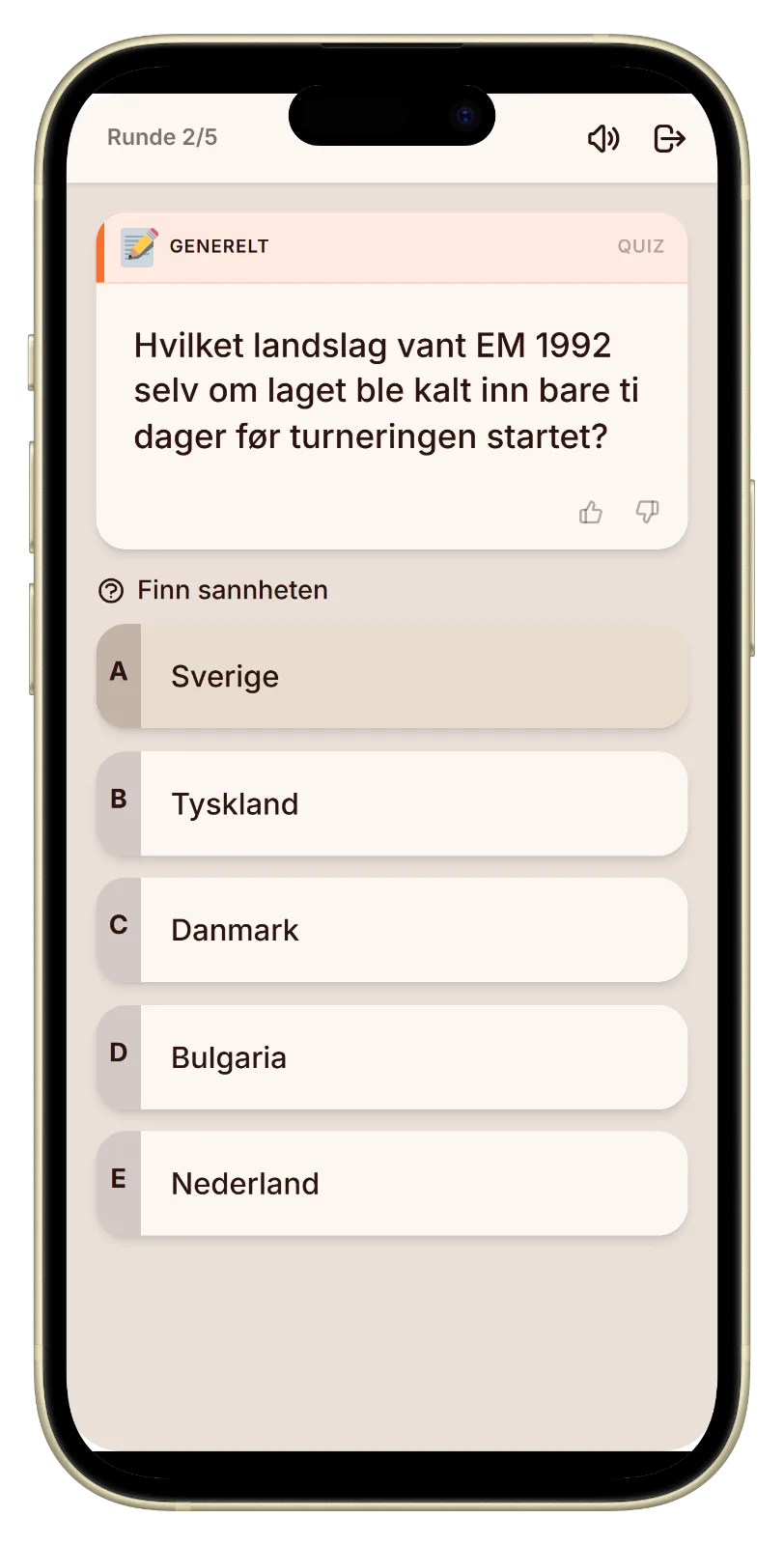 Stemme på det ekte fotballsvaret blant bløffene i Let's Fib