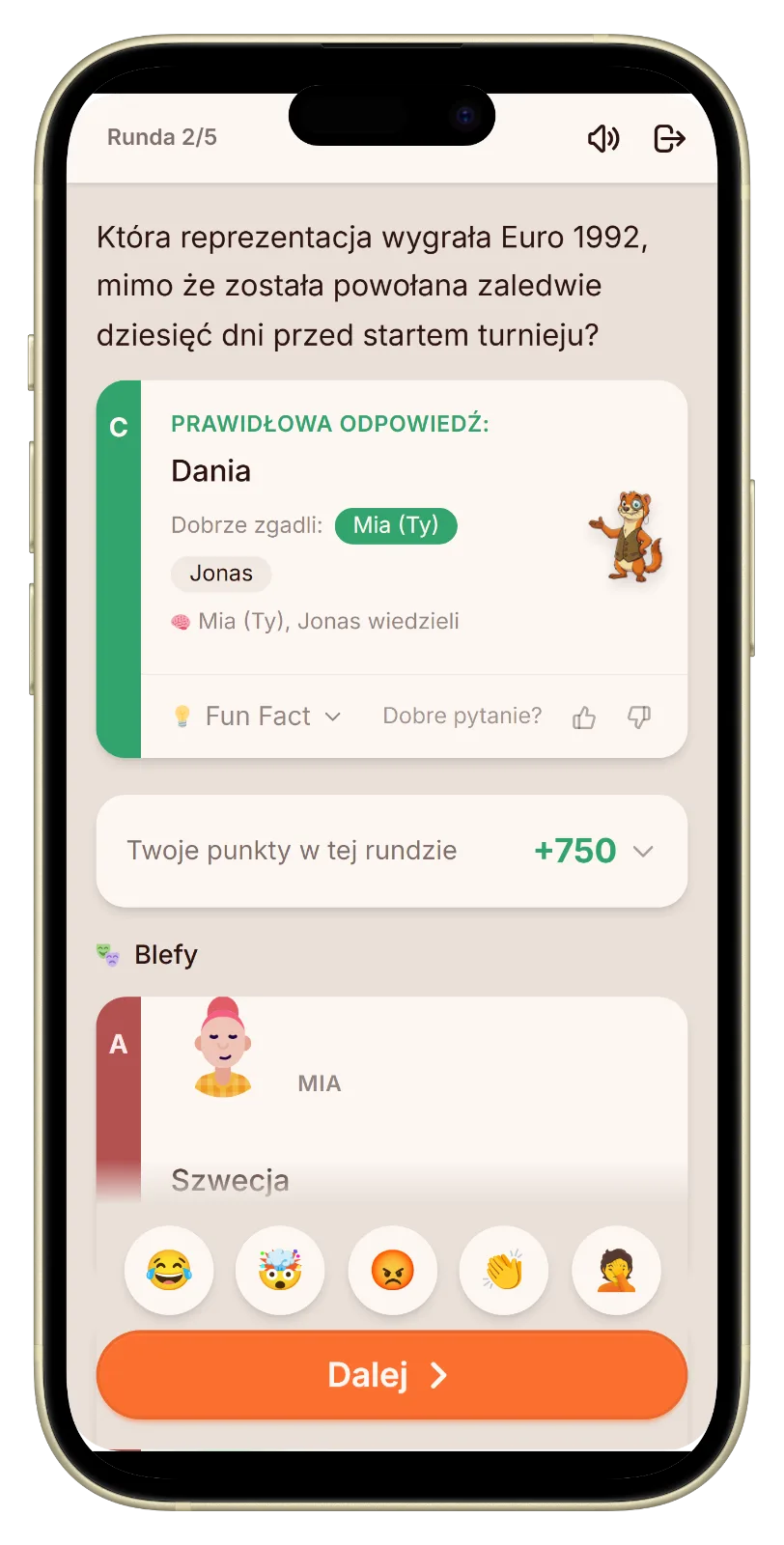 Odsłona z prawdziwą odpowiedzią piłkarską i zdobytymi punktami w Let's Fib