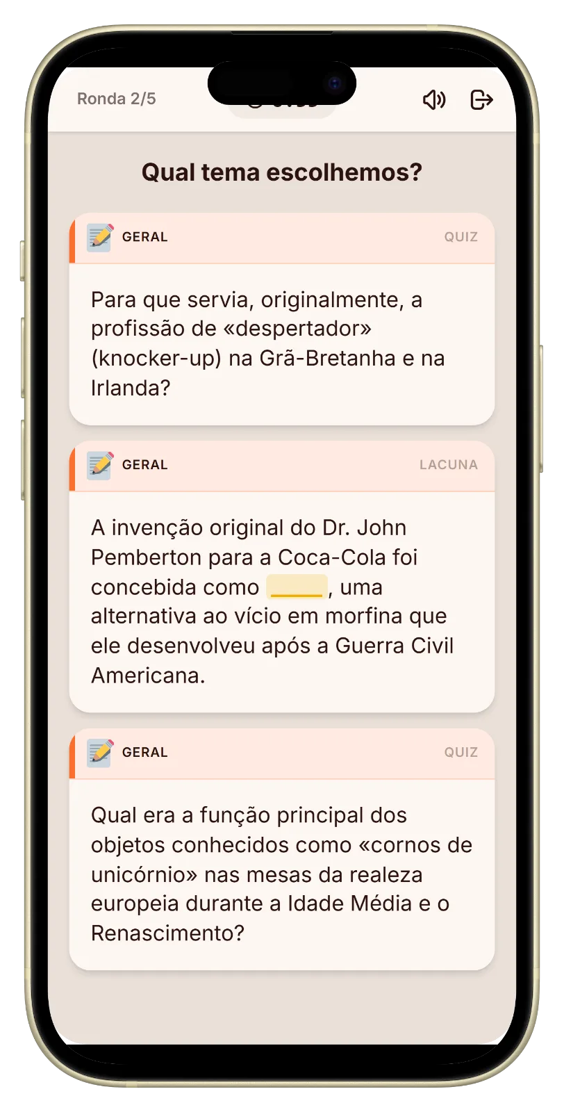 Pergunta de quiz no Let's Fib
