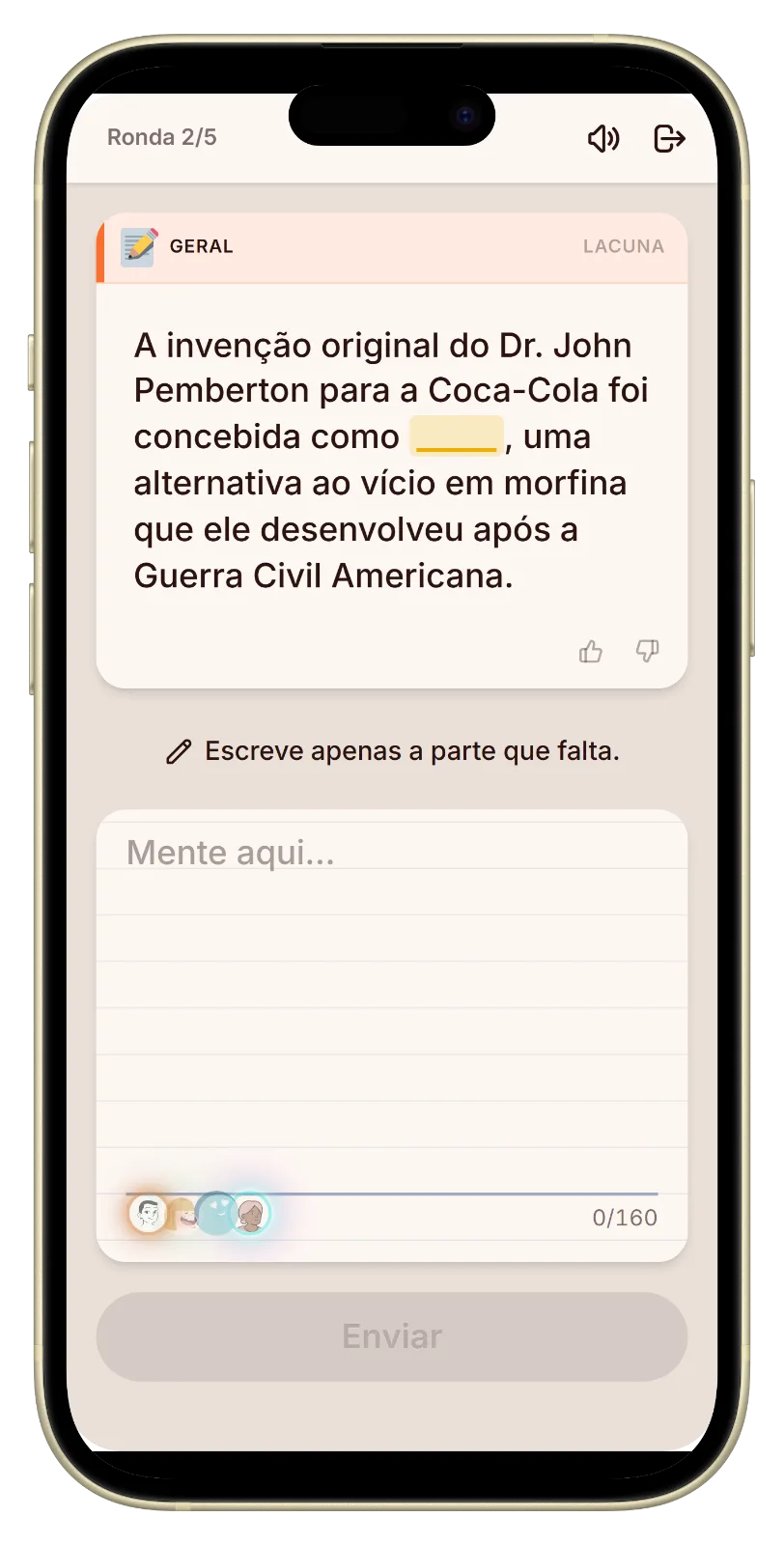 Escrever uma resposta no Let's Fib