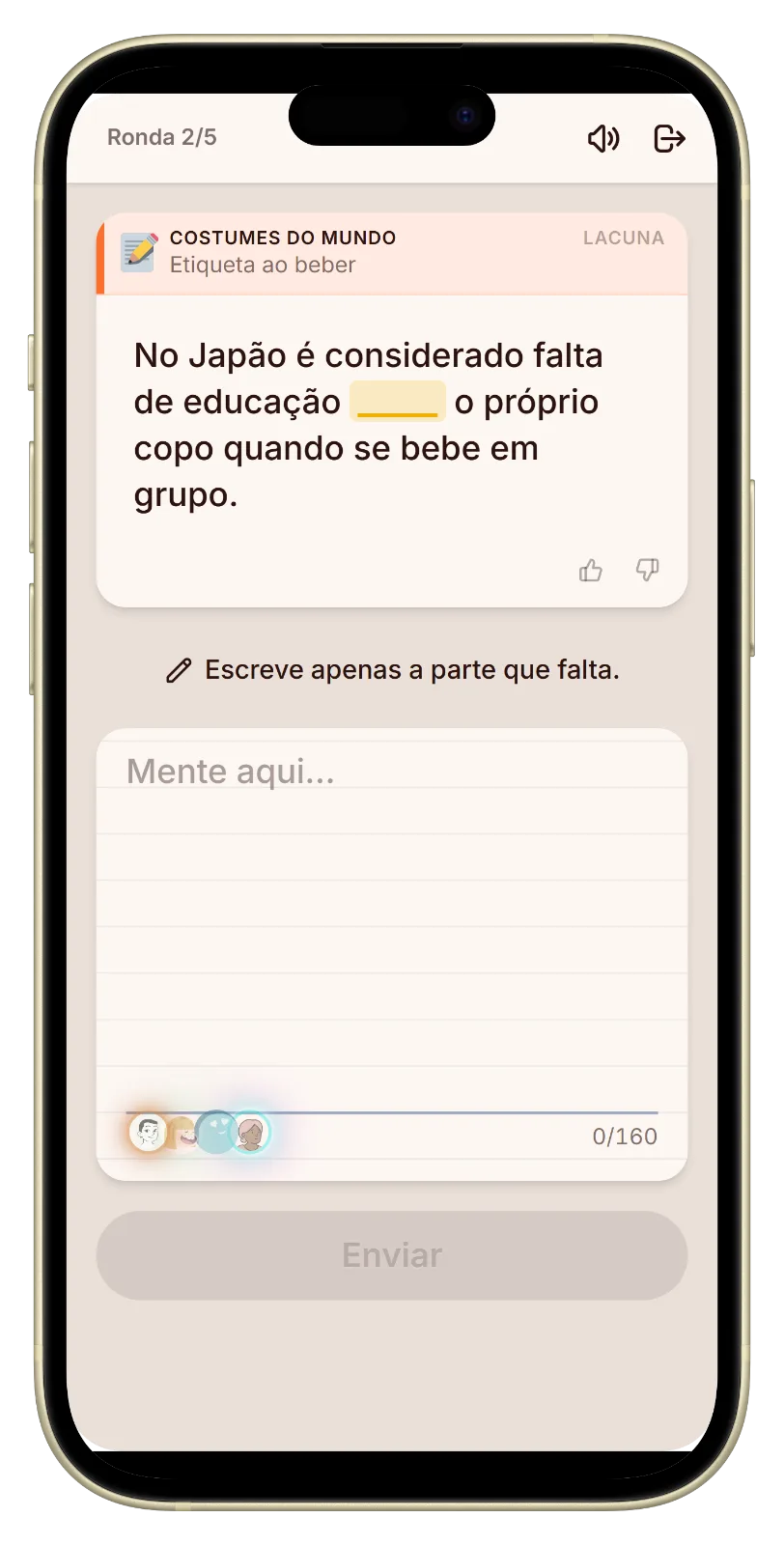Let's Fib modo de beber: pergunta da ronda