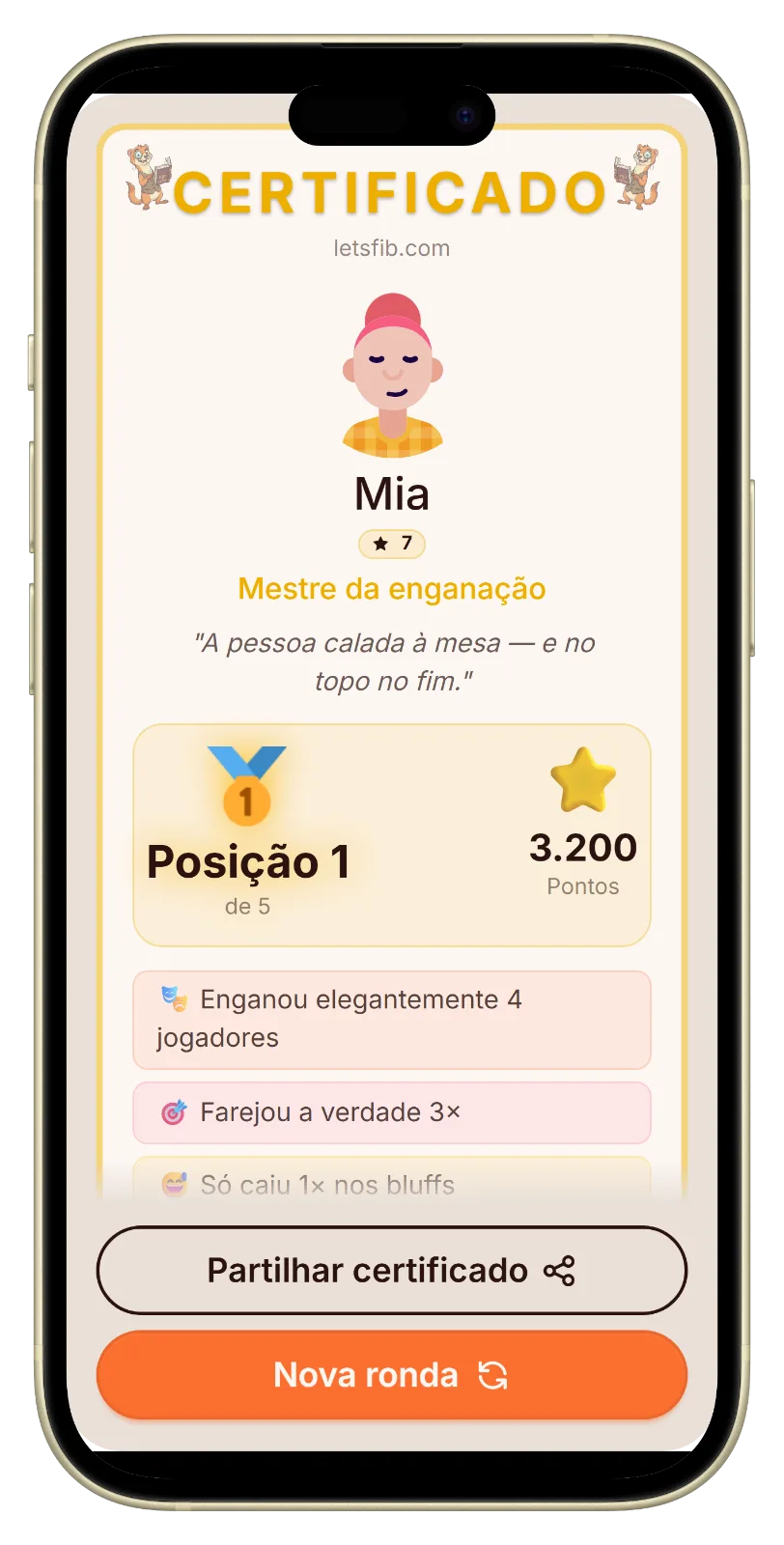 Certificado final no Let's Fib