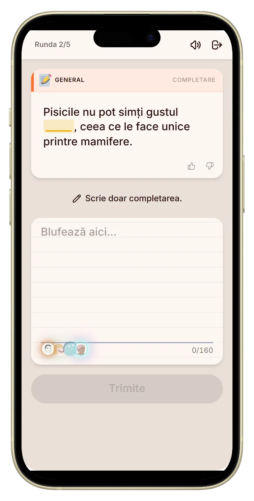 Scrierea unui răspuns în Let's Fib