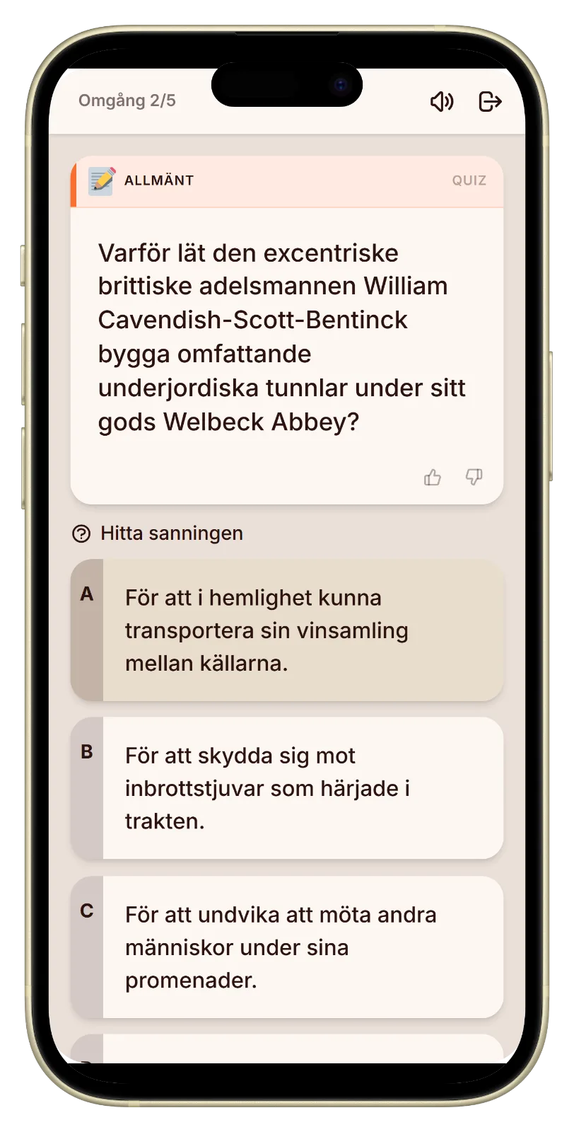 Rösta i Let's Fib